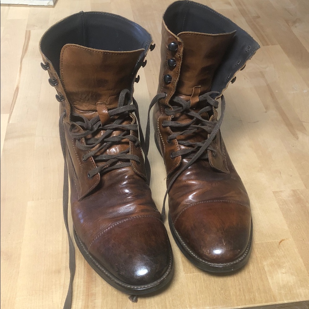 To Boot Men's Cognac Italian Leather Boots